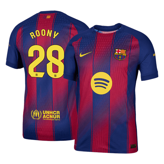 Camiseta de fútbol local auténtica del Barcelona Roony #28 2025/26