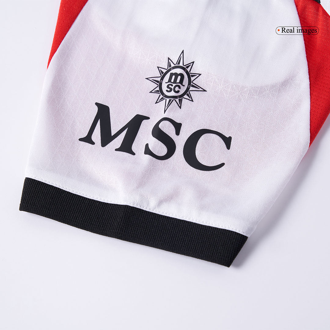 Camiseta de fútbol visitante auténtica del AC Milan 2025/26 blanca