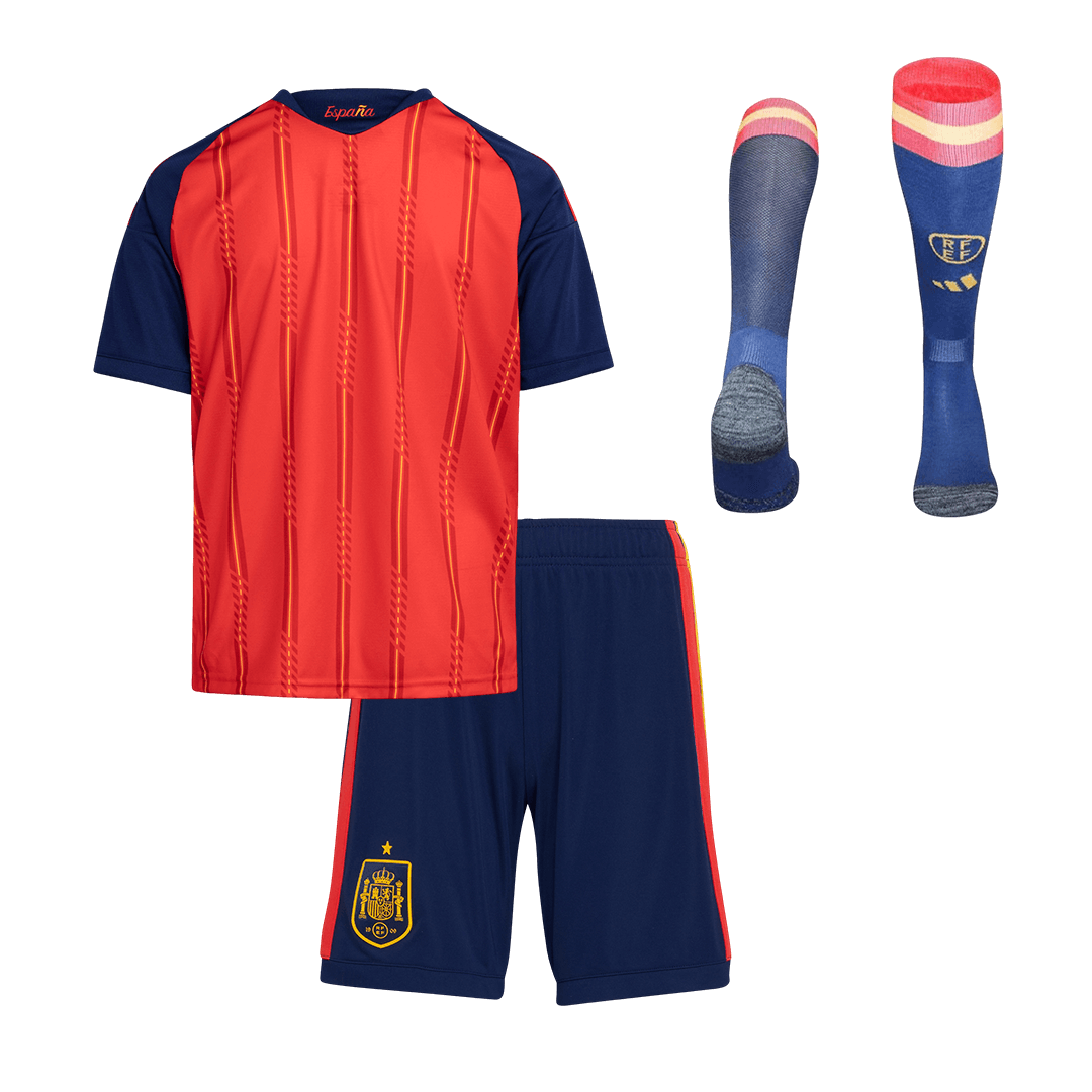 Camiseta de fútbol local de España para niños (camiseta, pantalón corto y calcetines) 2026