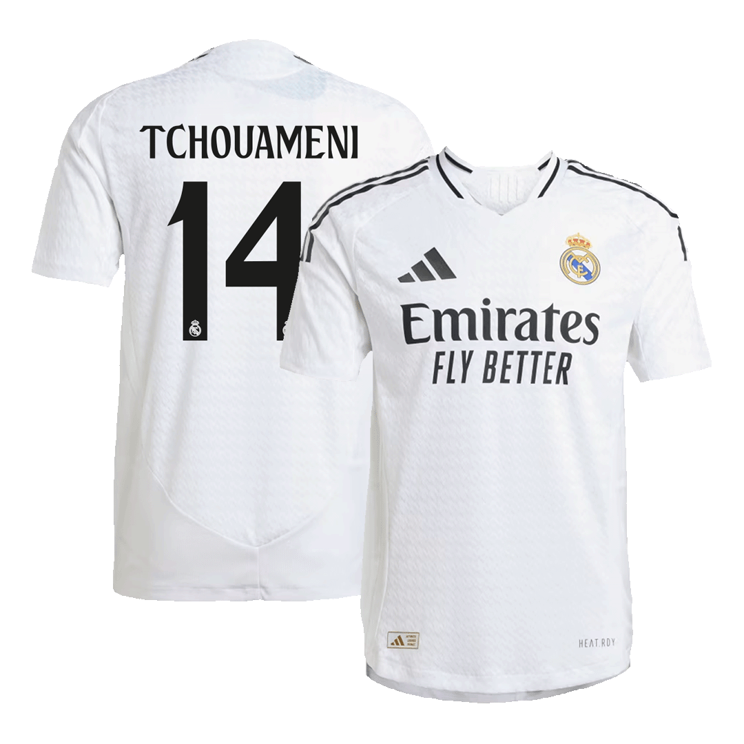 Camiseta de fútbol auténtica local TCHOUAMENI #14 del Real Madrid