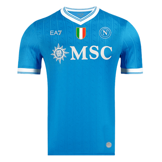 Camiseta de fútbol local auténtica del Napoli 2025/26 azul