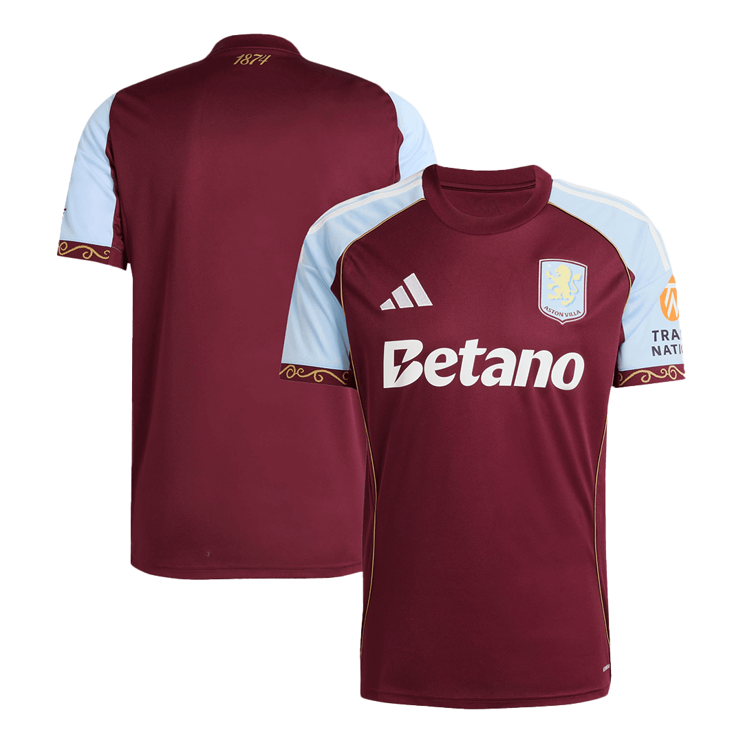 Camiseta de fútbol local del Aston Villa 25/26 roja
