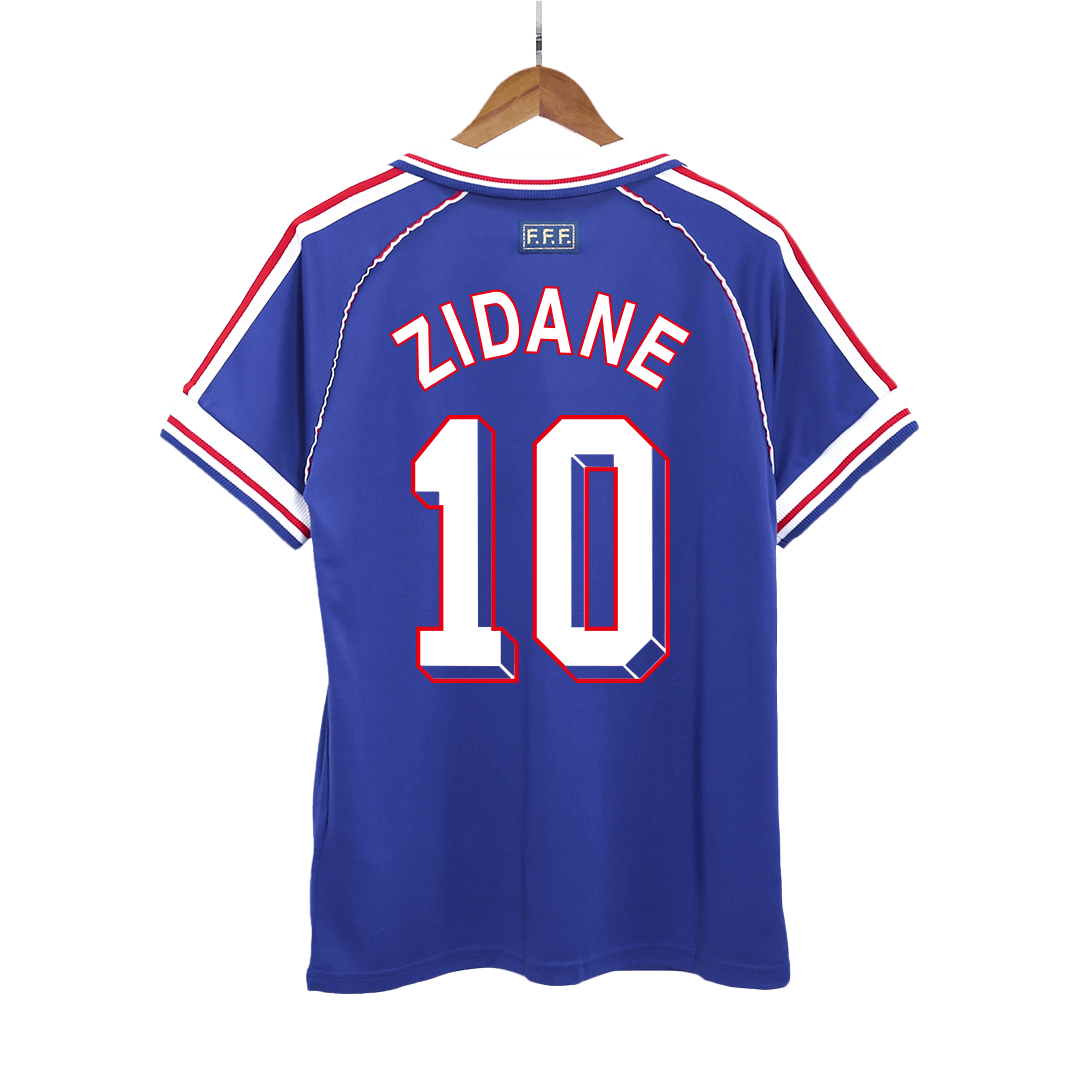 Camiseta retro de fútbol local de Francia de ZIDANE #10 1998