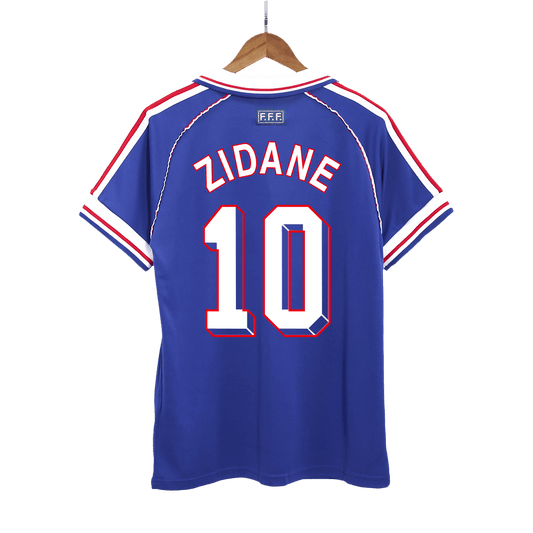 Camiseta retro de fútbol local de Francia de ZIDANE #10 1998