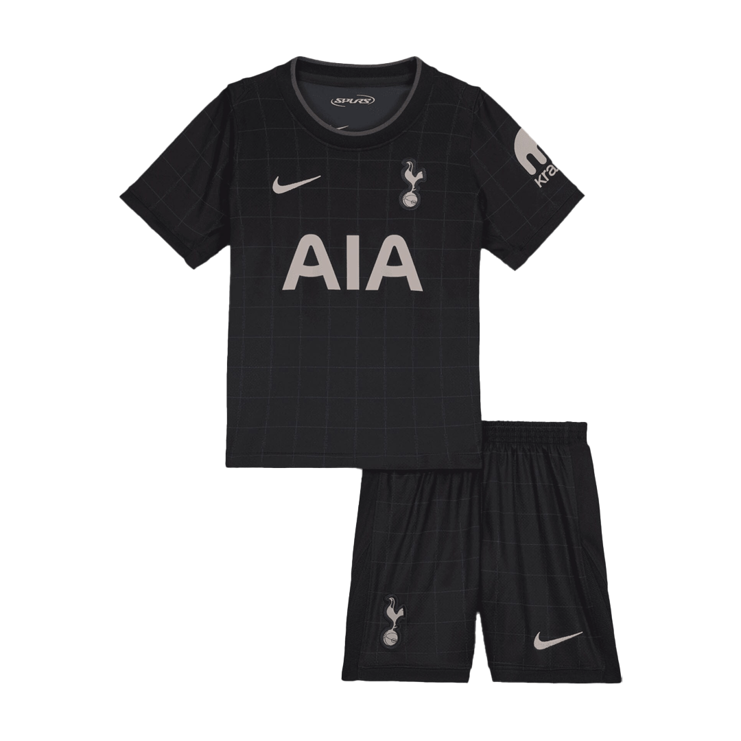Kit de visitante del Tottenham Hotspur para niño (Kit y pantalón corto) 2025/26, color negro