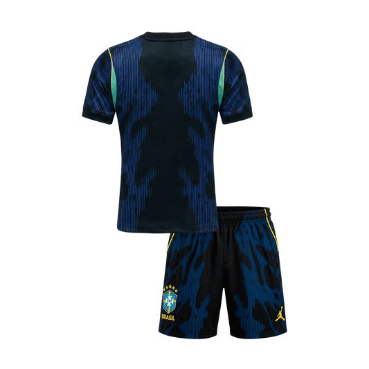 Equipación infantil de visitante de Brasil (camiseta + pantalón corto) para el Mundial 2026