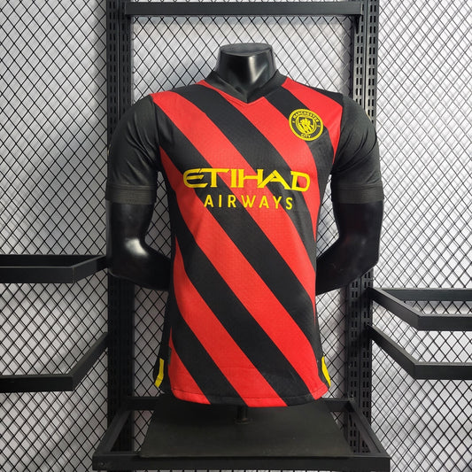 Camiseta de visitante del Manchester City, versión Player Black, temporada 2022-2023