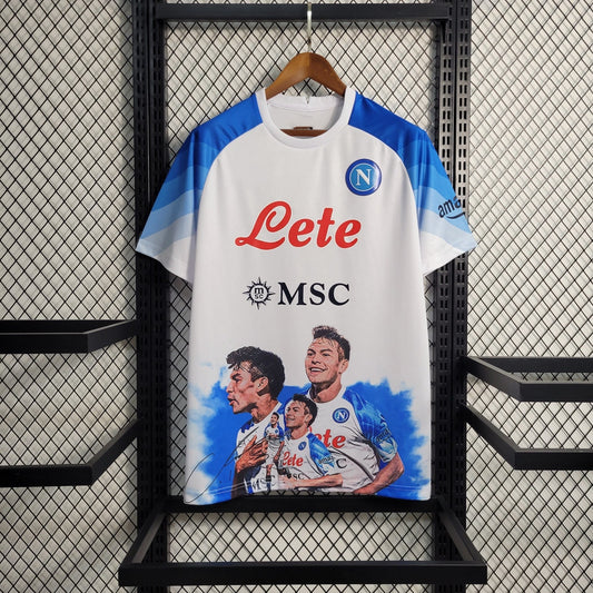 Camiseta blanca Napoli Champions Edition 2023-2024
