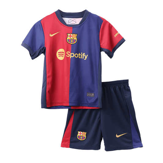 Kit de fútbol local del Barcelona para niños (camiseta y pantalón corto) 2024/25
