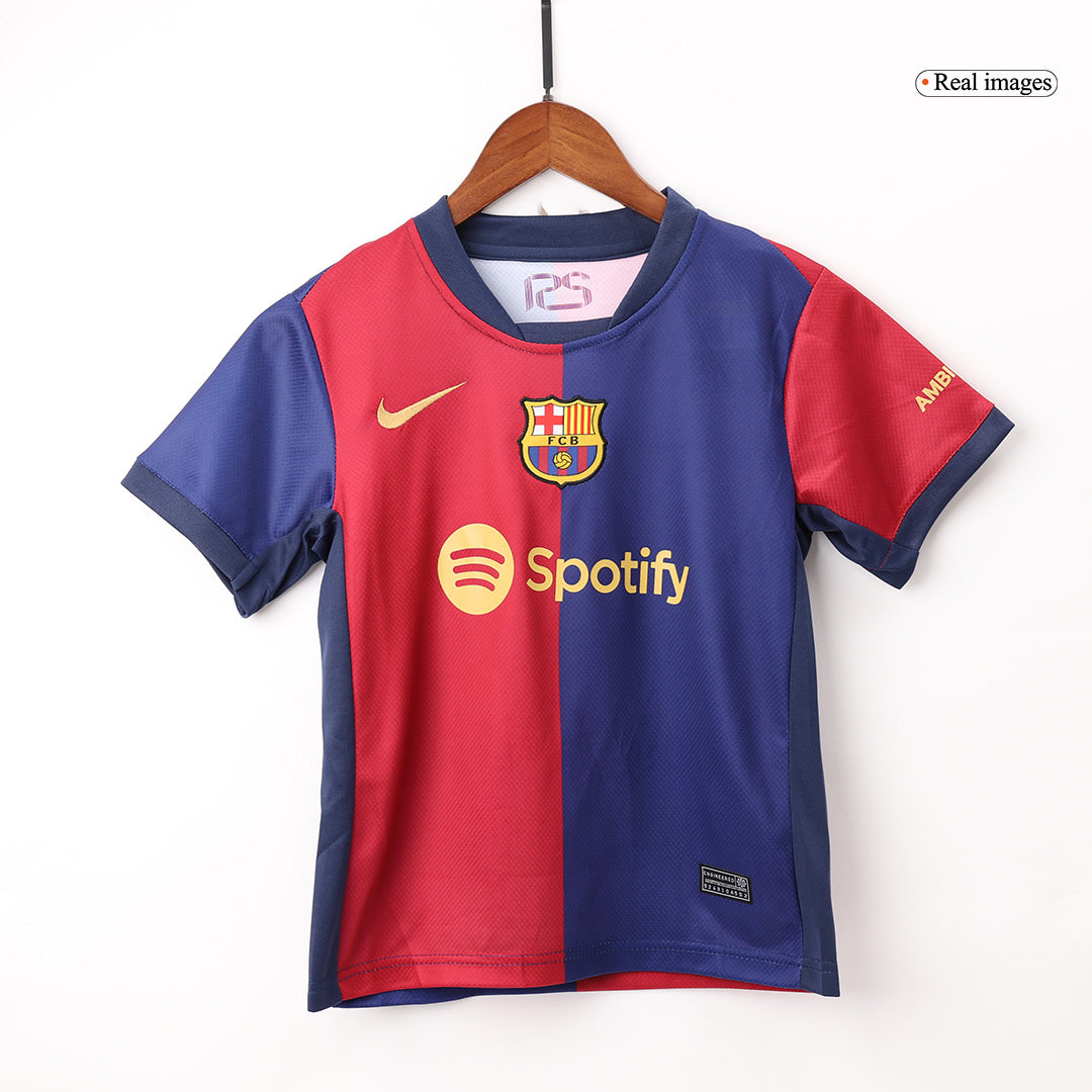 Kit de fútbol local del Barcelona para niños (camiseta y pantalón corto) 2024/25