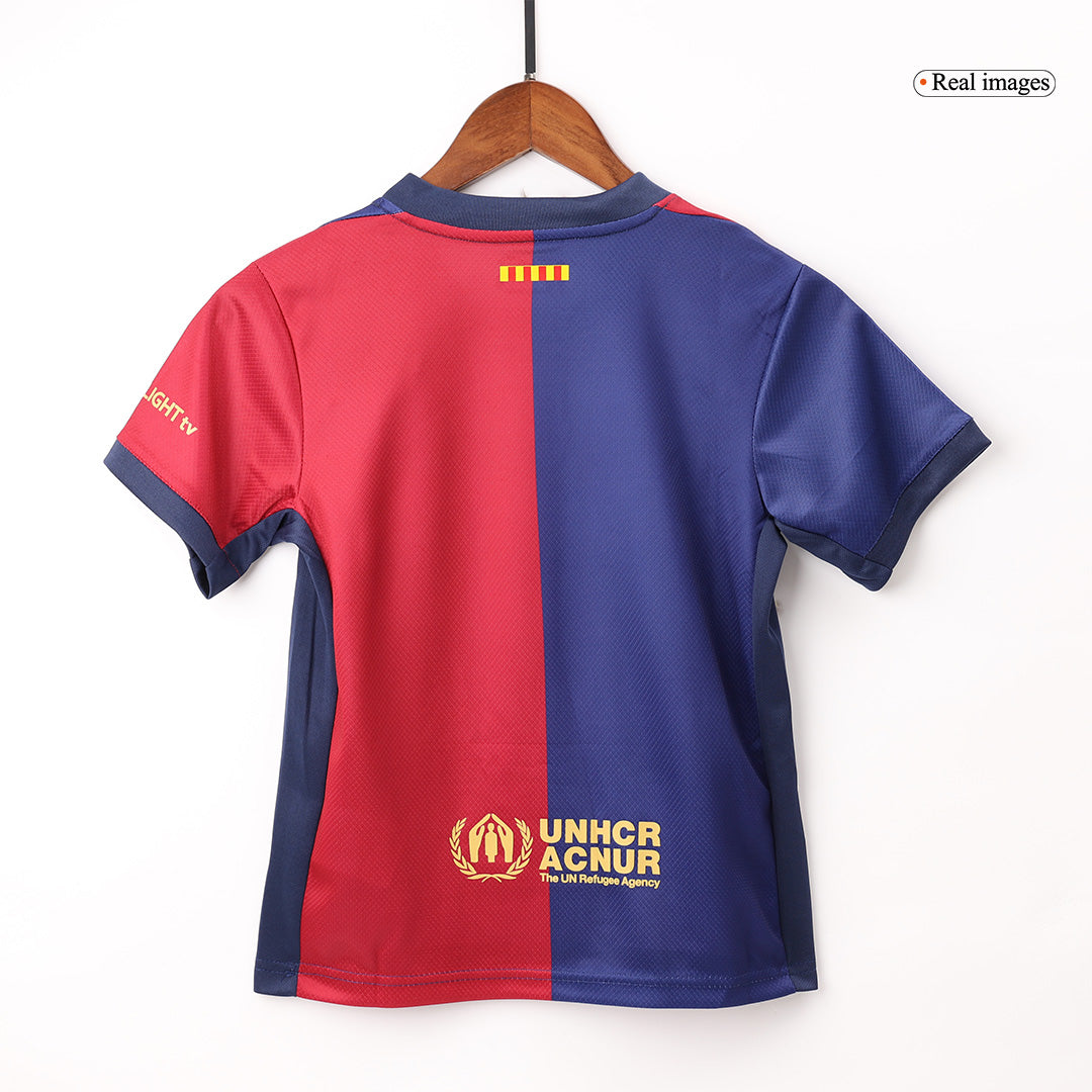 Kit de fútbol local del Barcelona para niños (camiseta y pantalón corto) 2024/25
