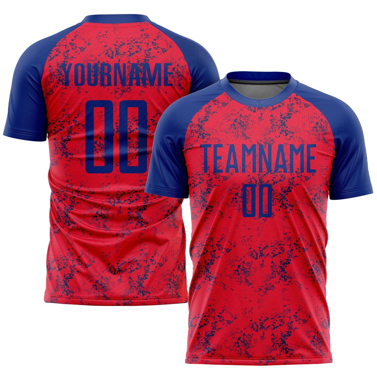 Camiseta de fútbol sublimada roja personalizada