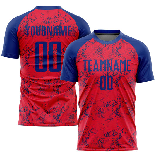 Camiseta de fútbol sublimada roja personalizada