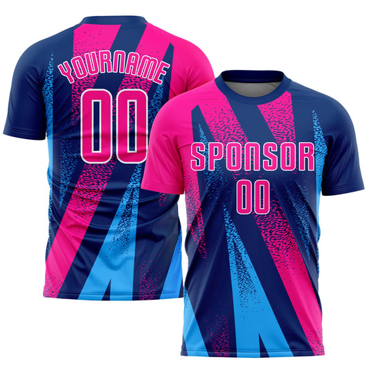 Camiseta de fútbol personalizada con sublimación en rosa real