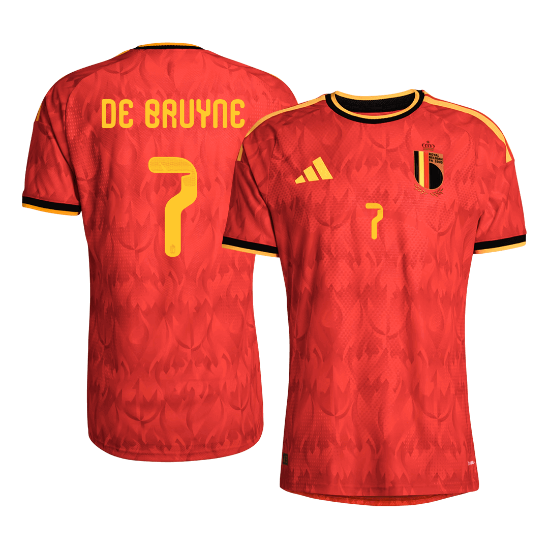 Camiseta de local de Bélgica DE BRUYNE #7 para hombre, Copa Mundial 2026 - Corte ajustado
