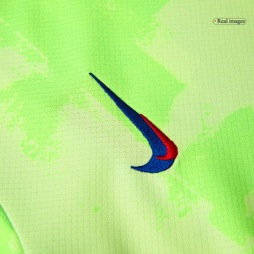 Kit de fútbol infantil de visitante del Barcelona (camiseta y pantalón corto) 2024/25 - UCL (logotipo de Spotify sin texto)