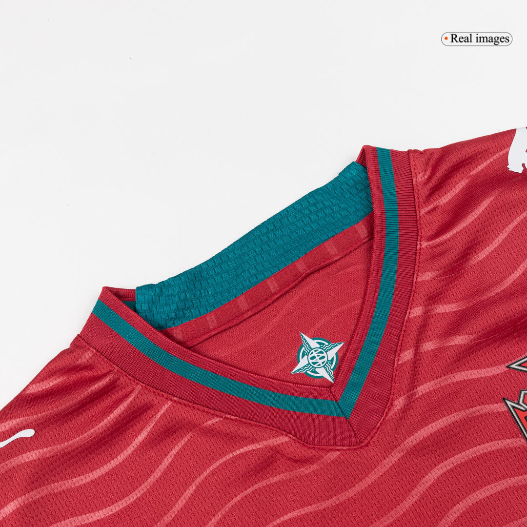 B. FERNANDES #8 Kit de camiseta y pantalón corto de fútbol de Portugal para niños, Mundial 2026, color rojo.