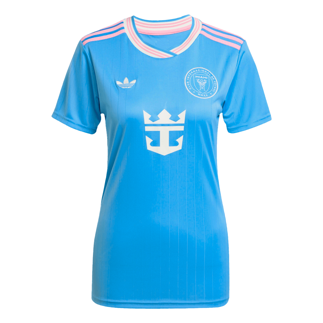 Camiseta de fútbol de visitante del Inter Miami 2025 para mujer, color azul