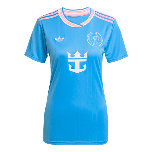 Camiseta de fútbol de visitante del Inter Miami 2025 para mujer, color azul