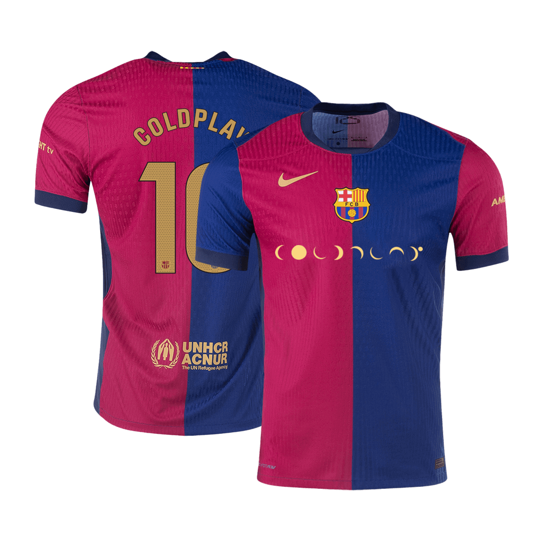 Camiseta de fútbol local auténtica COLDPLAY #10 del Barcelona 2024/25 - COLDPLAY