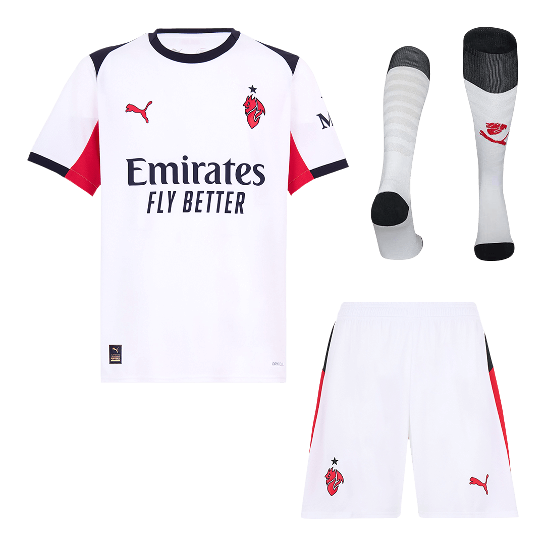 Kit de visitante del AC Milan (Kit, pantalón corto y medias) 2025/26
