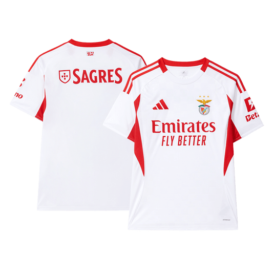Camiseta de fútbol visitante del Benfica 2025/26, tercera equipación, blanca