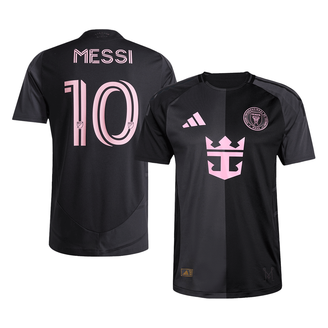 Camiseta de fútbol visitante auténtica del Inter Miami CF 2025 con el número 10 de Messi