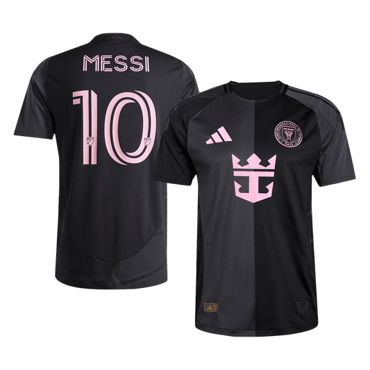 Camiseta de fútbol visitante auténtica del Inter Miami CF 2025 con el número 10 de Messi