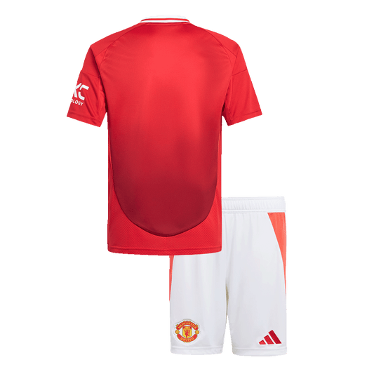 Kit de fútbol local del Manchester United para niño (Kit y pantalón corto) 2024/25