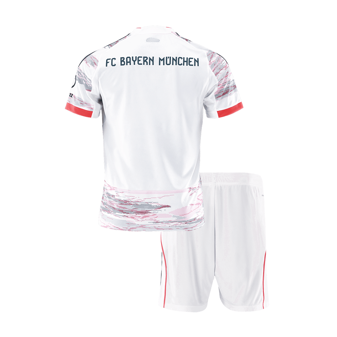 Kit de visitante del Bayern Múnich para niño (camiseta y pantalón corto) 2025/26, color blanco