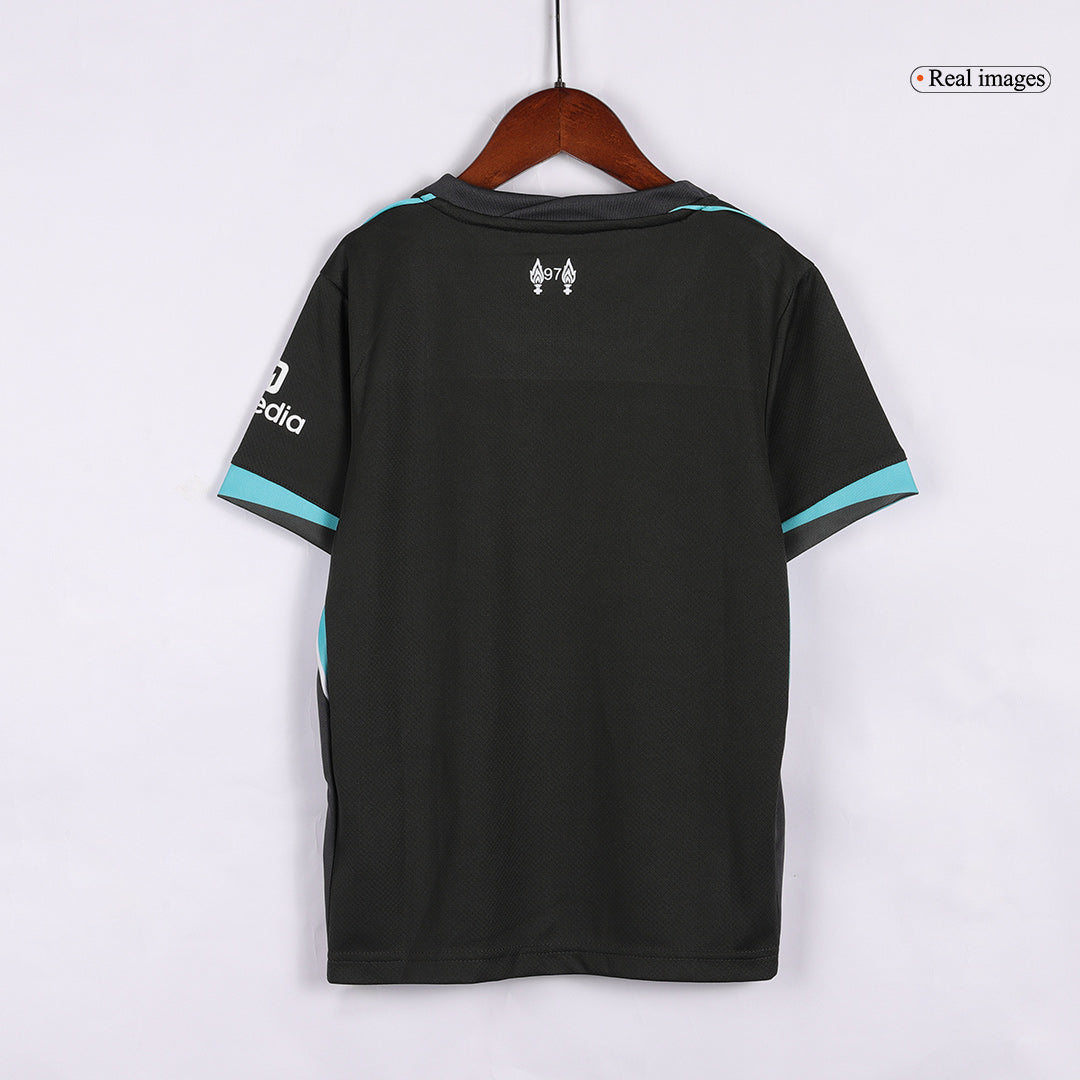 Kit de fútbol visitante del Liverpool para niños (camiseta y pantalón corto)