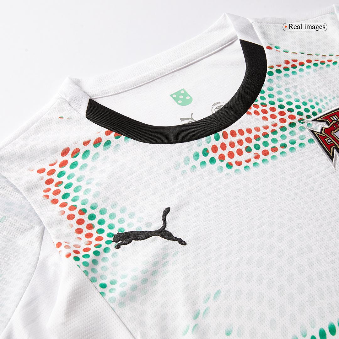 Camiseta de fútbol visitante de Portugal para mujer 2025, blanca
