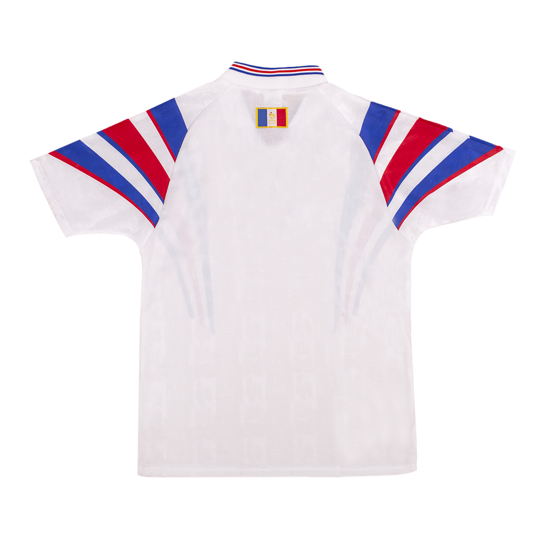 Camiseta retro de fútbol de visitante de Francia 1996