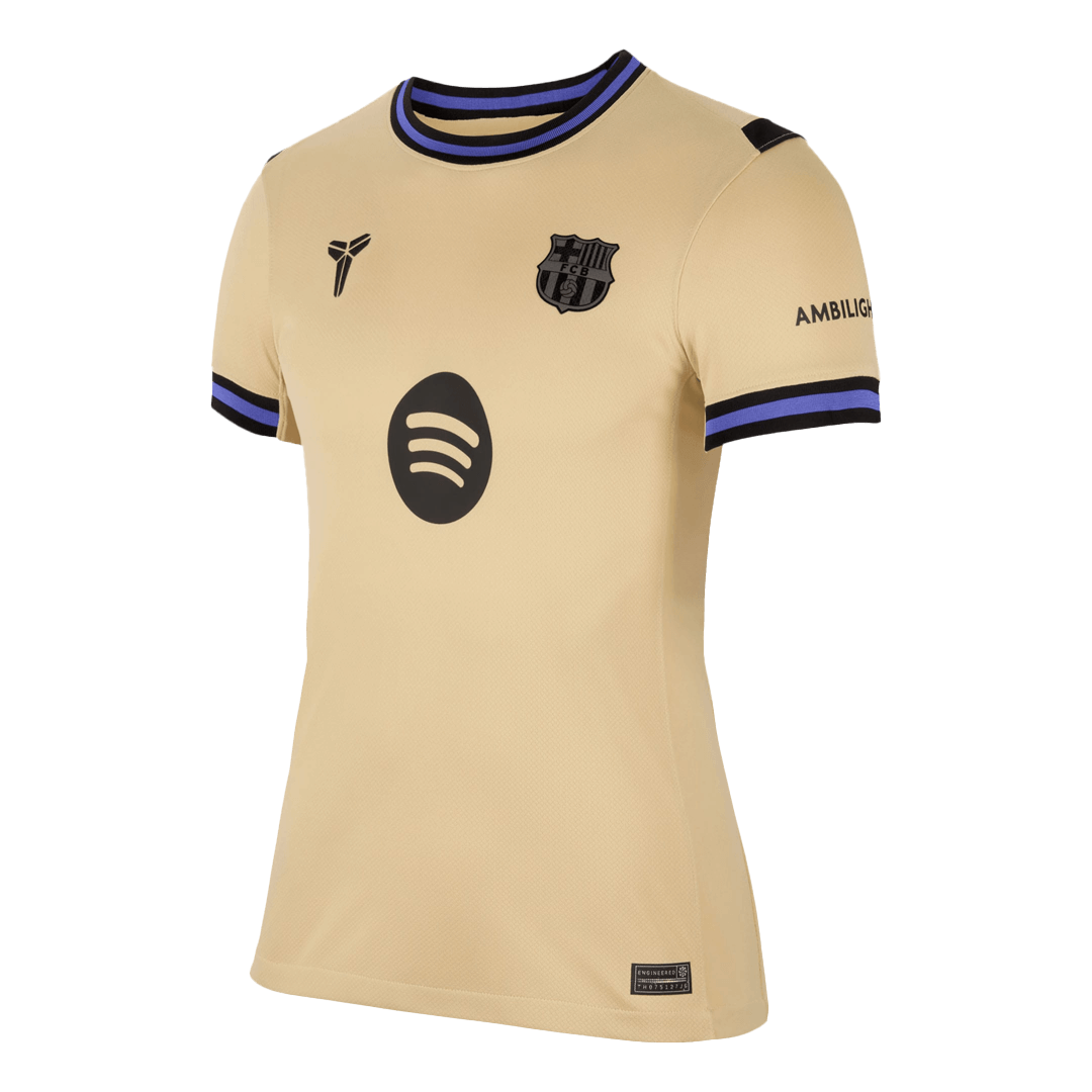 Camiseta de fútbol visitante del Barcelona 25/26 para mujer, amarilla