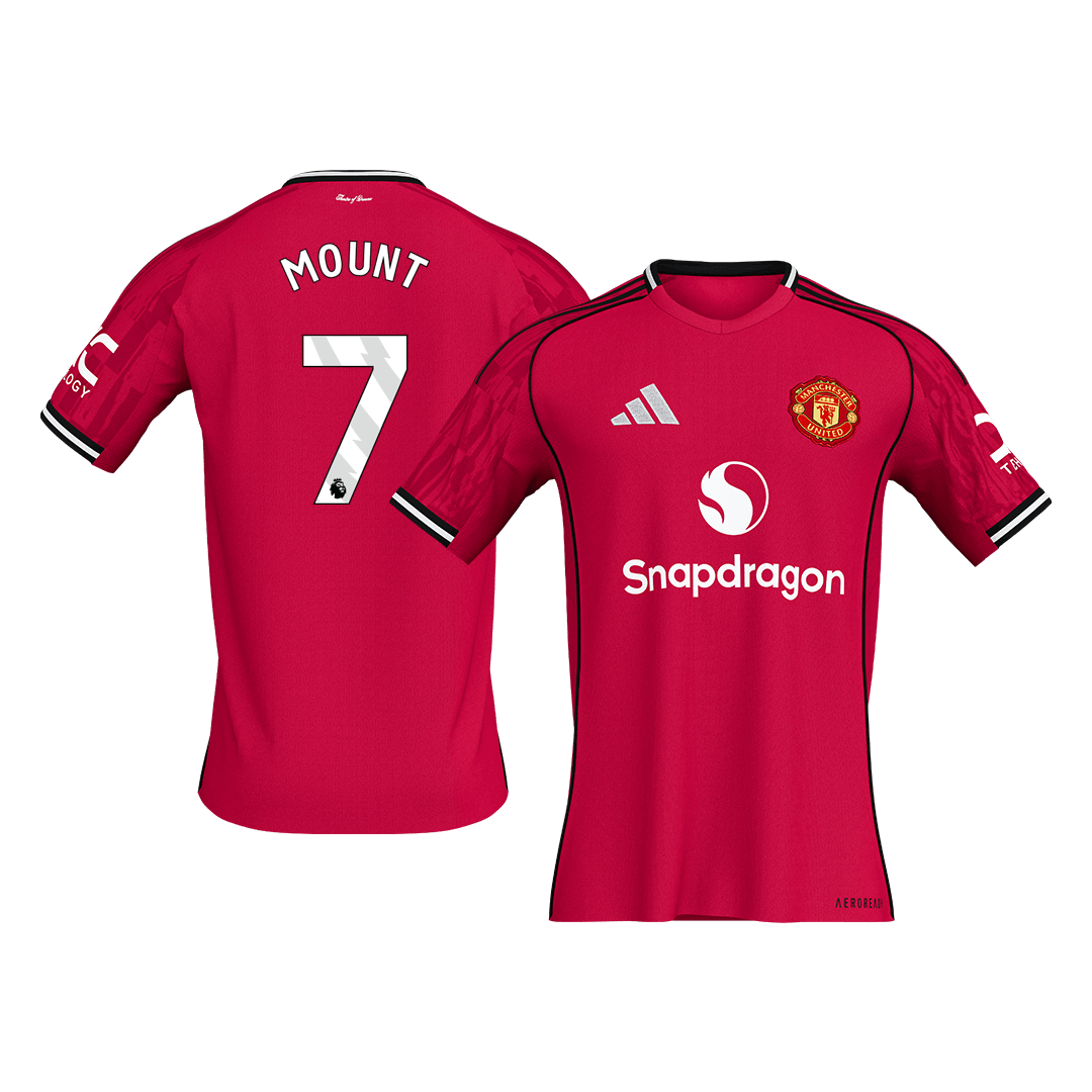 Camiseta de fútbol local del Manchester United 2025/26, número 7