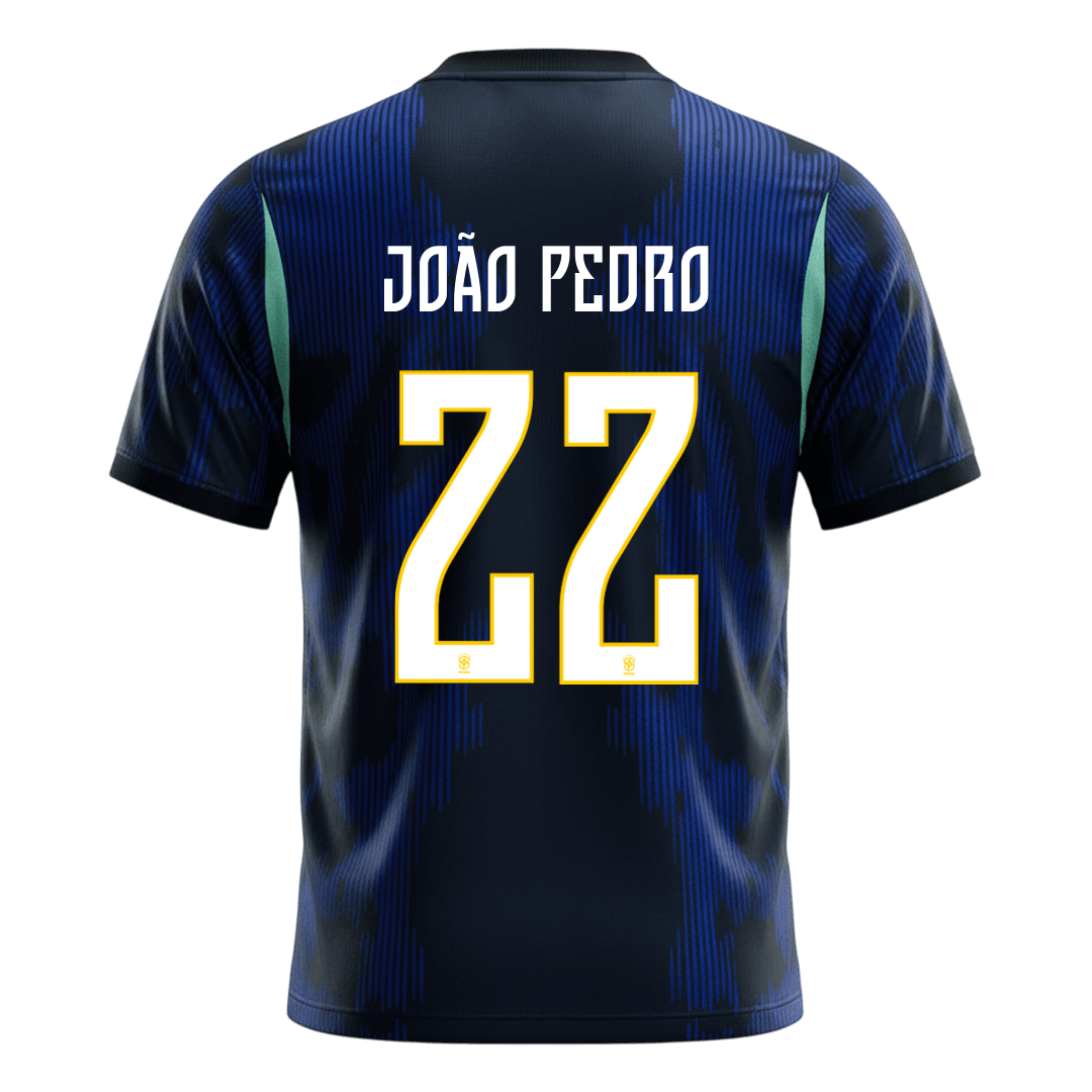 JOÃO PEDRO #22 Camiseta de visitante de Brasil Copa Mundial 2026 Azul marino