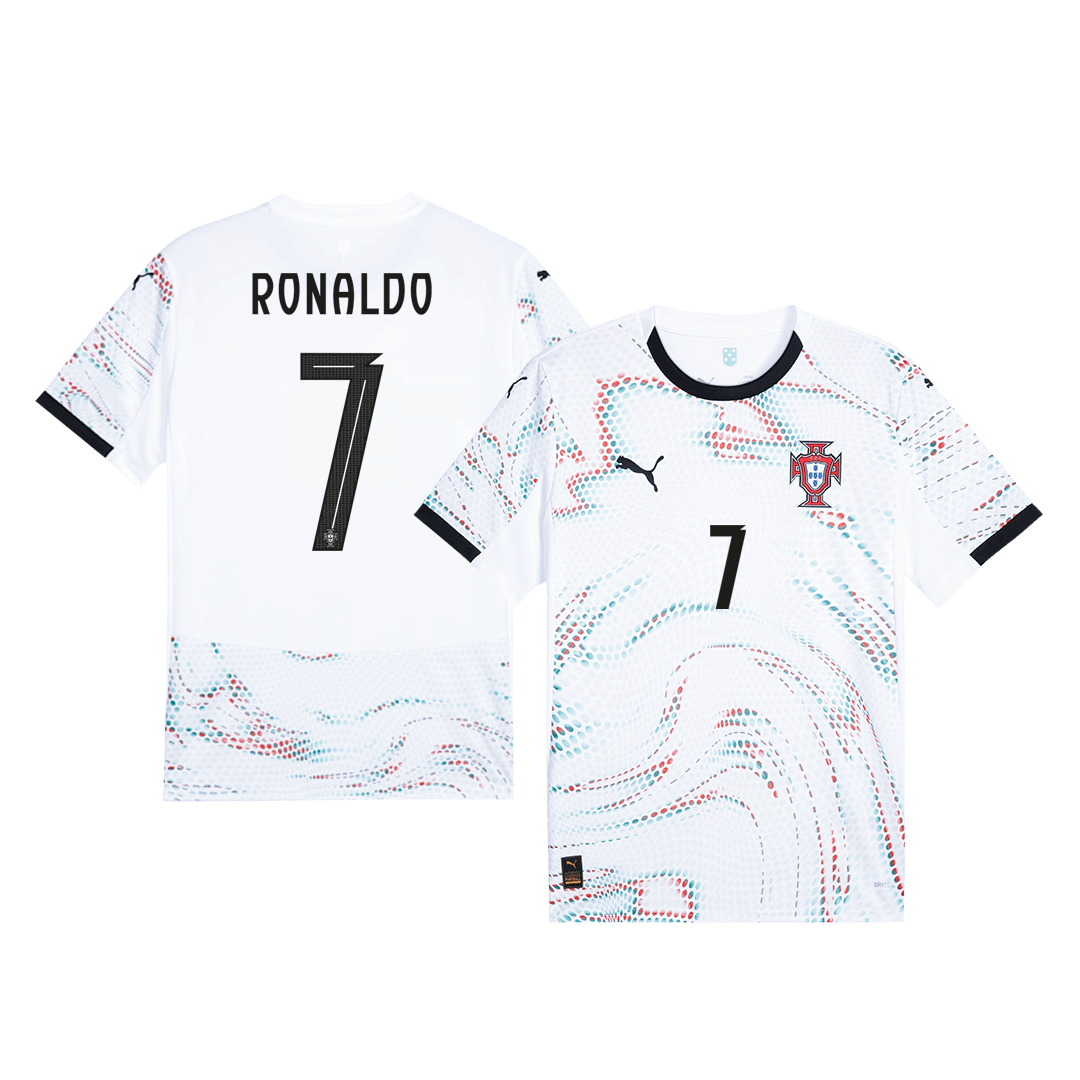 Camiseta de visitante de fútbol de Portugal RONALDO #7 2025