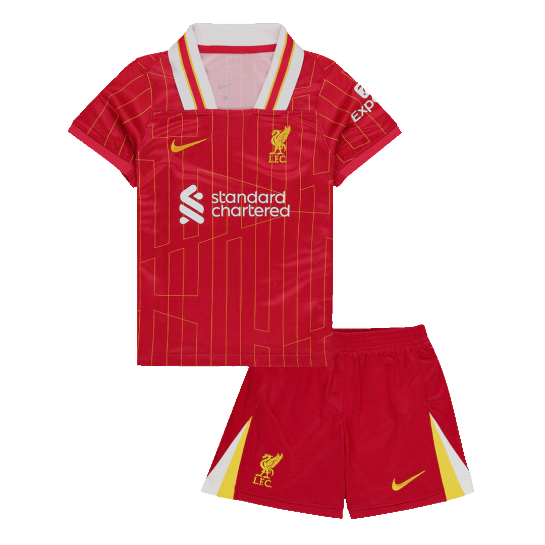 Kit infantil de local del Liverpool 2024/25 (camiseta y pantalón corto)