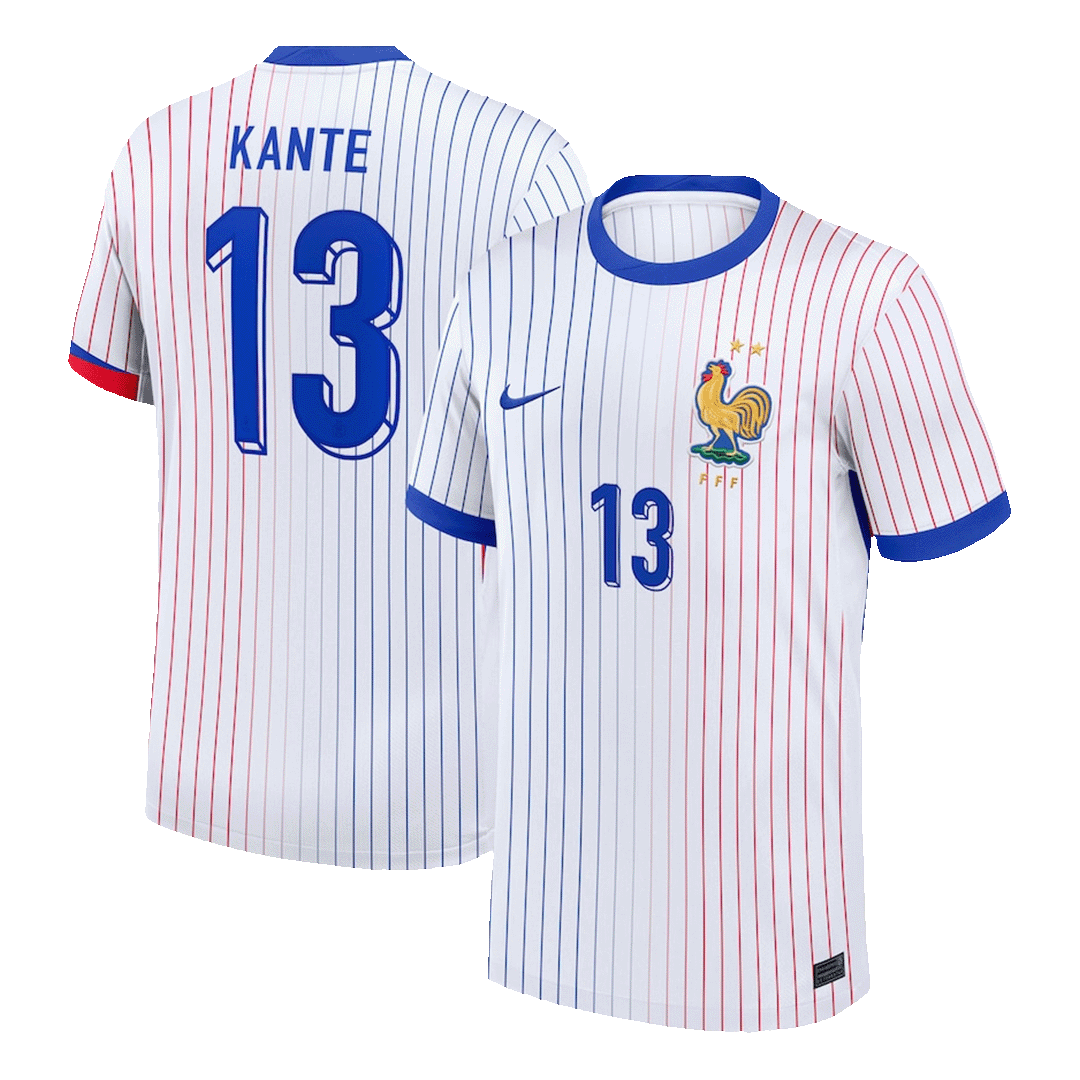 Camiseta de fútbol visitante de Francia KANTE #13 para la Eurocopa 2024