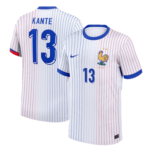 Camiseta de fútbol visitante de Francia KANTE #13 para la Eurocopa 2024