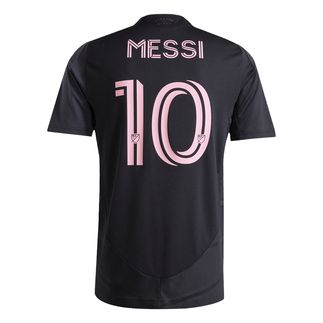 Camiseta de fútbol visitante auténtica del Inter Miami CF 2025 con el número 10 de Messi
