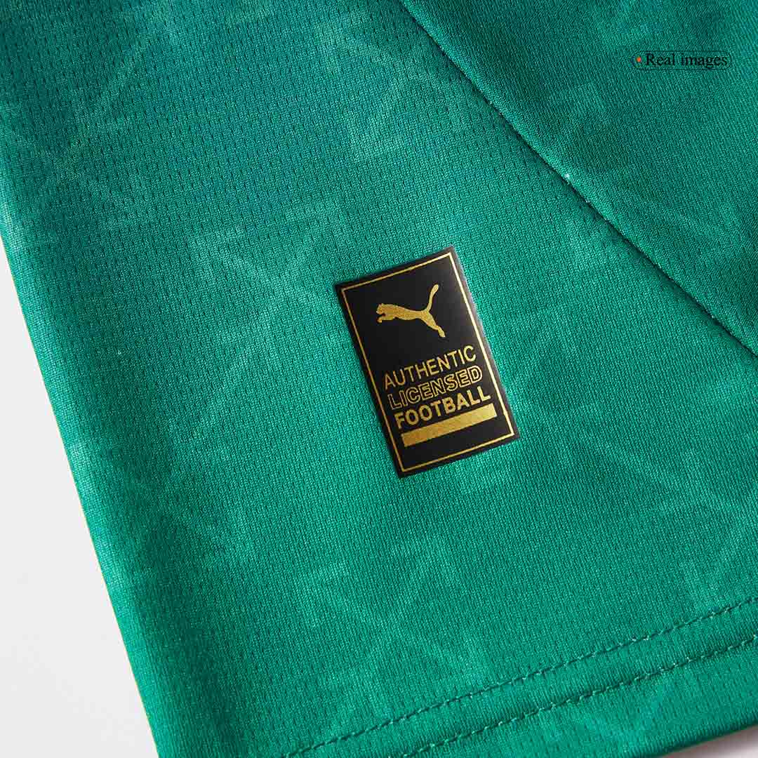 Kit de fútbol visitante del AC Milan (Kit y pantalón corto) 2024/25, verde y negro