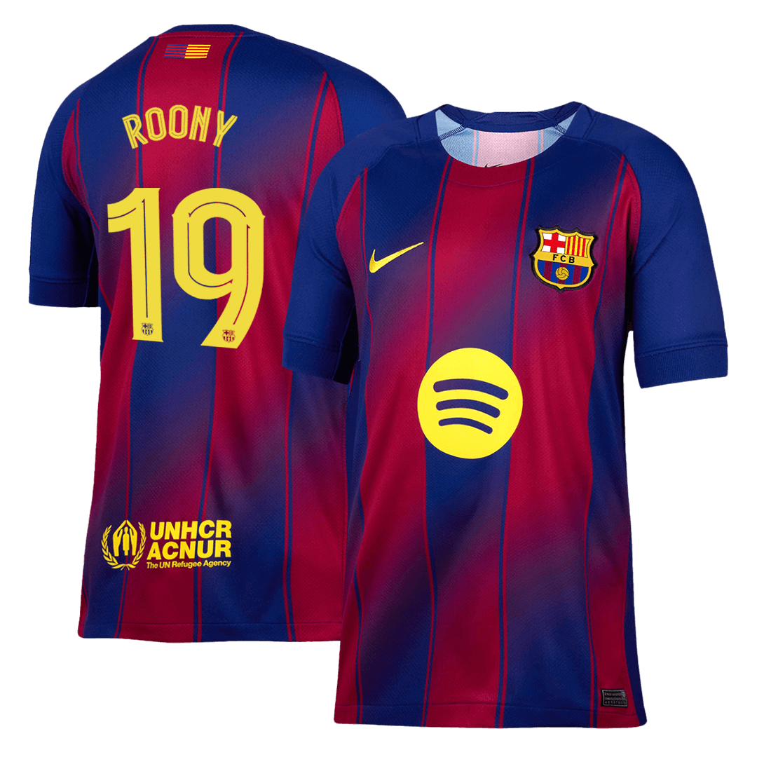 Camiseta de fútbol local del Barcelona ROONY #19 2025/26 —UCL