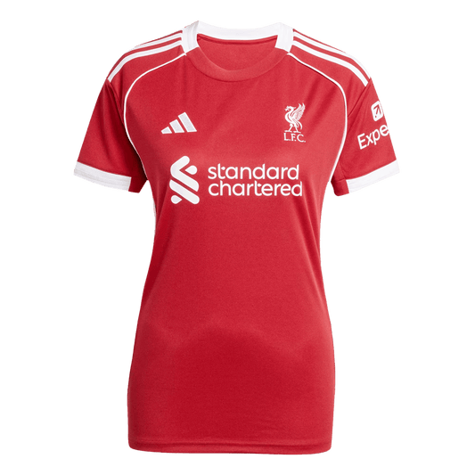 Camiseta de fútbol local del Liverpool para mujer 25/26, roja