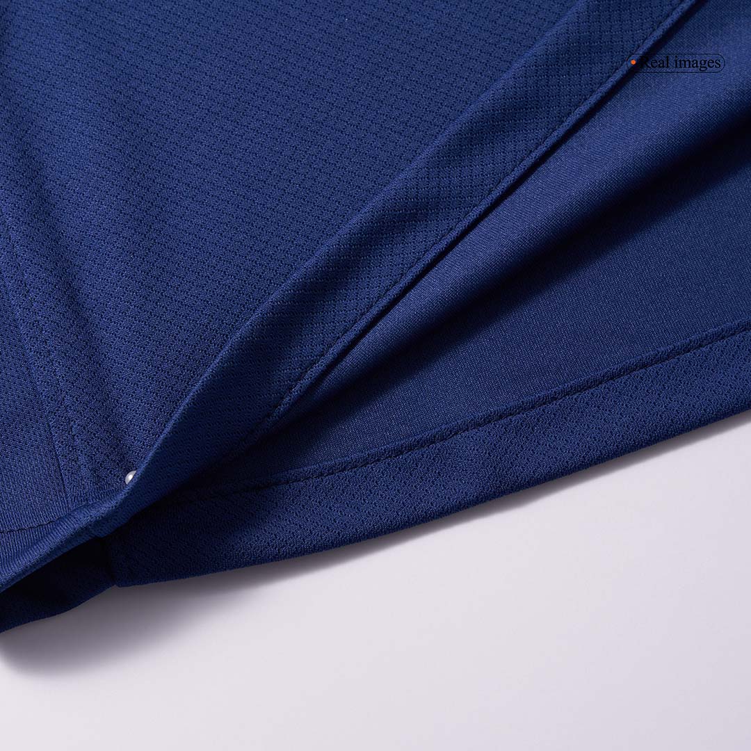 Camiseta de fútbol visitante KVARATSKHELIA #7 del PSG, cuarta equipación, 2024/25, azul marino - UCL