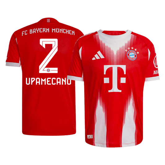 Auténtica camiseta de fútbol local UPAMECANO #2 del Bayern Múnich 2025/26