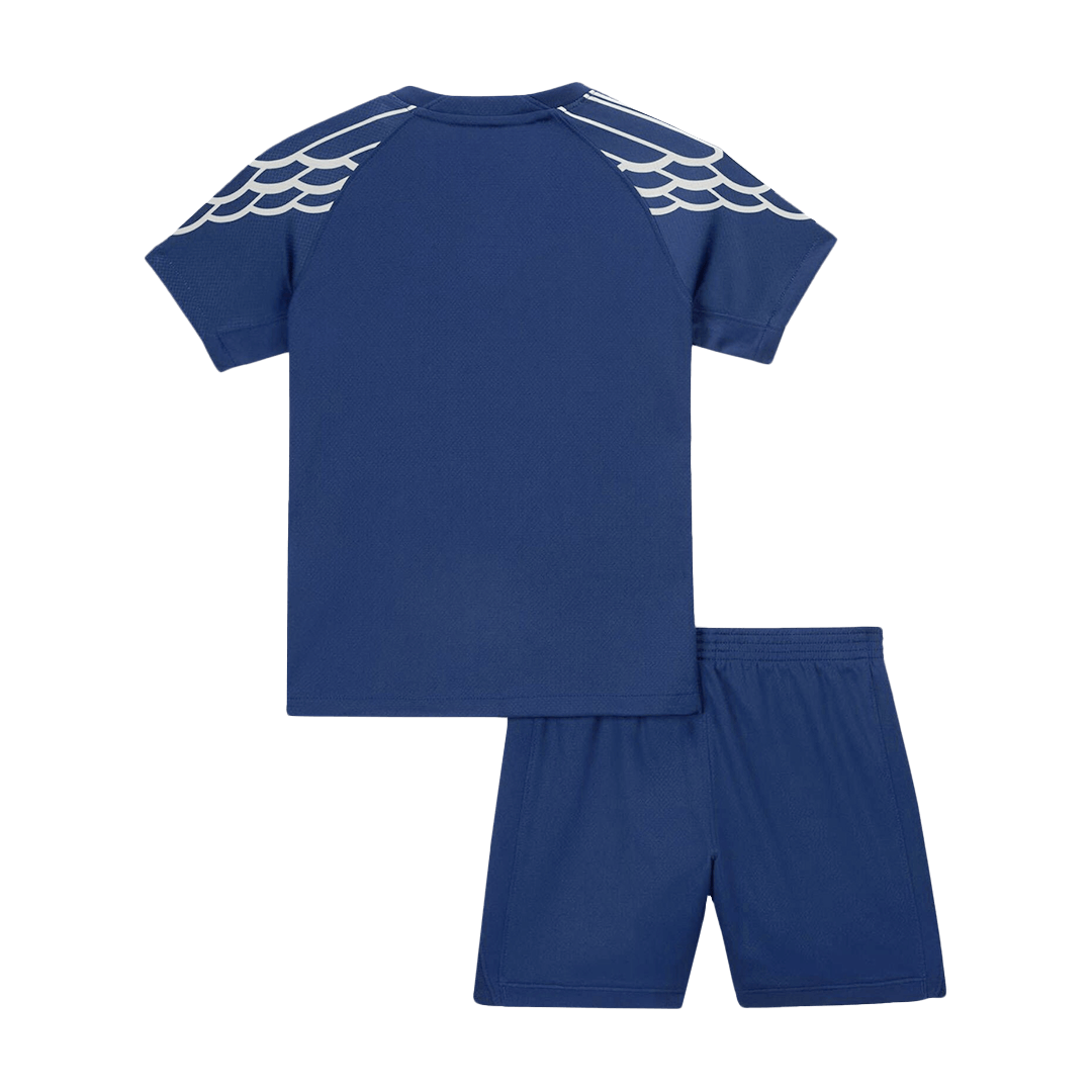 Kit de fútbol visitante del PSG para niños (Kit y pantalón corto) 2024/25, azul marino