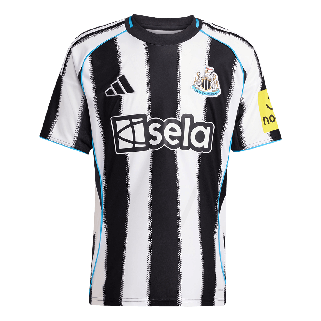 Camiseta de fútbol local del Newcastle United 2025/26 en blanco y negro
