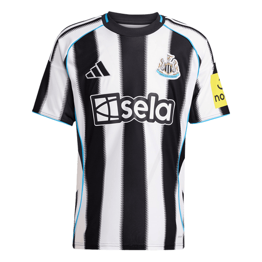 Camiseta de fútbol local del Newcastle United 2025/26 en blanco y negro