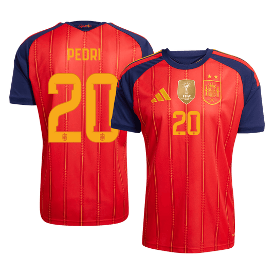 PEDRI #20 España Edición Campeona Local Camiseta de Fútbol Copa Mundial 2026 Roja